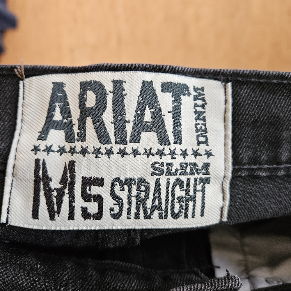 Ariat Slim Straight Men's Jeans in Black Denim